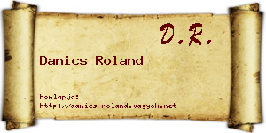 Danics Roland névjegykártya